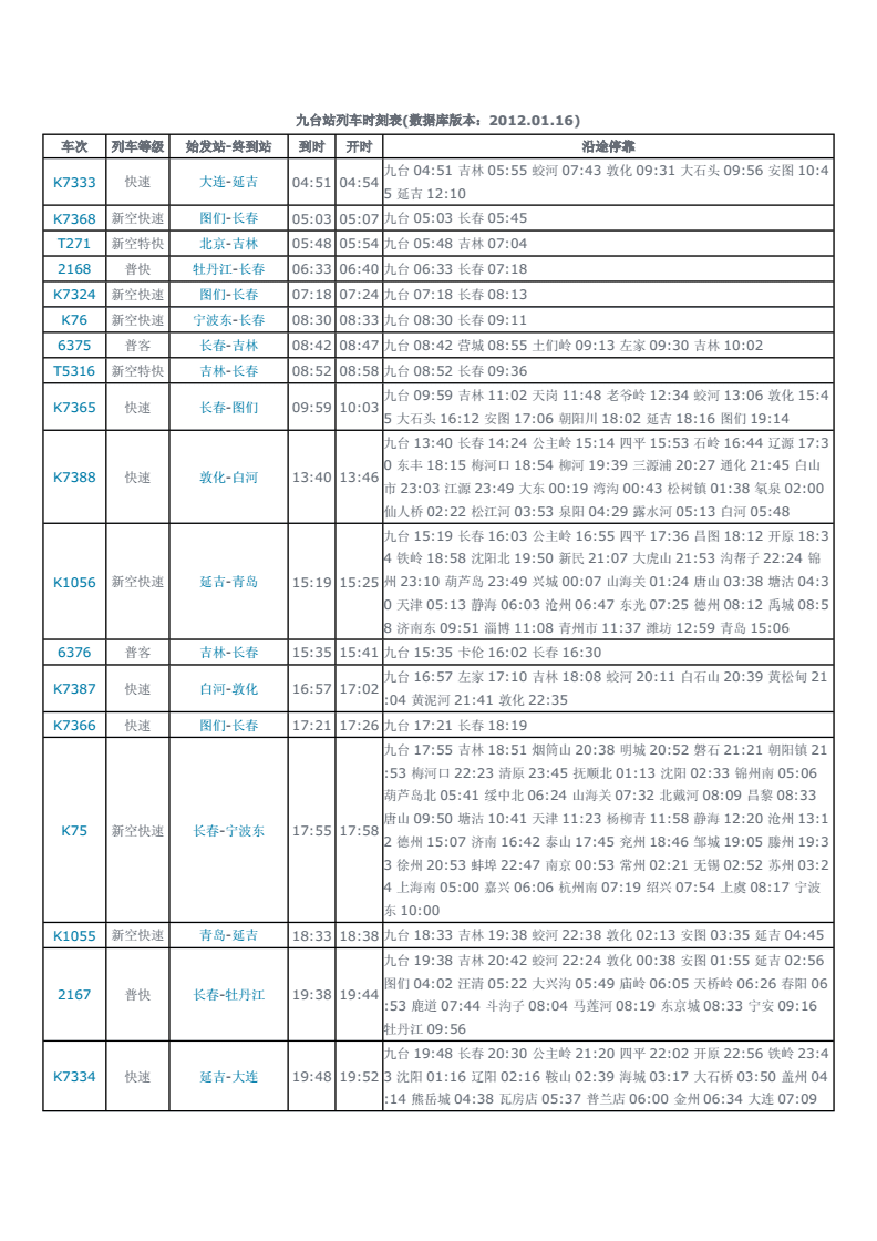 九三火车站最新时刻表全面解析