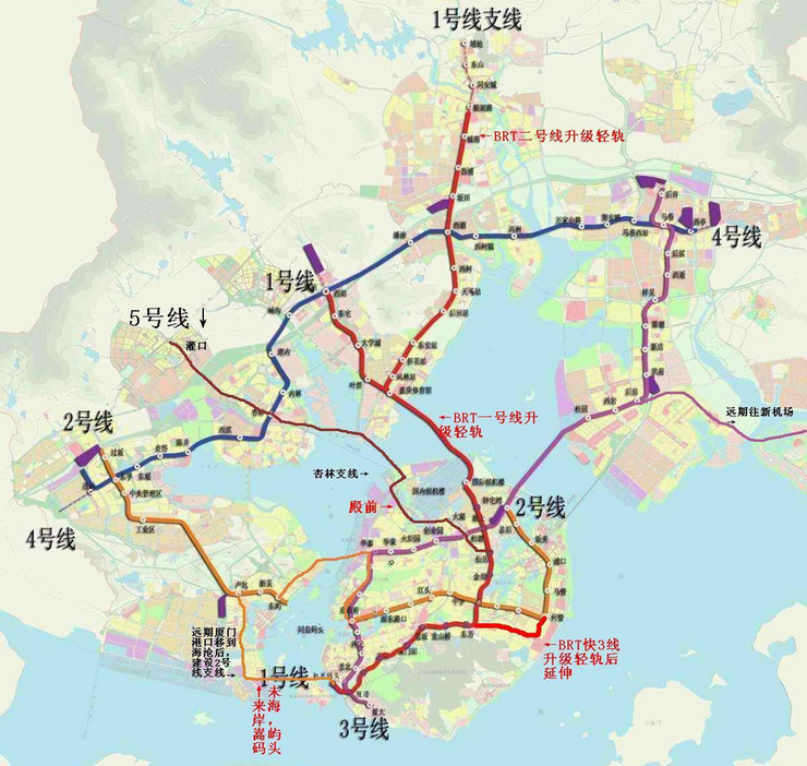 厦门地铁线路图最新概览